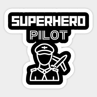 Superhero Pilot Sticker